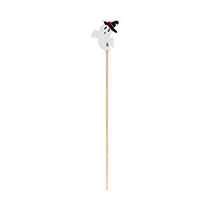 Pick Decorativo Halloween Fantasma 12cm - 12 Un