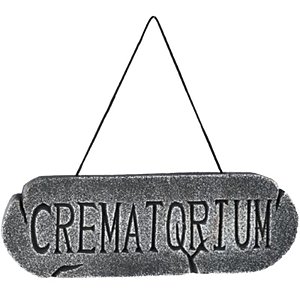 Placa Para Porta Crematório Halloween - 1 Un