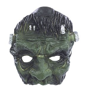 Máscara Frank Crânio Verde Halloween - 1 Un