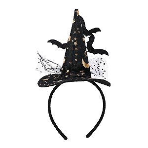 Tiara Chapéu de Bruxa Amália Preto - 1 Un