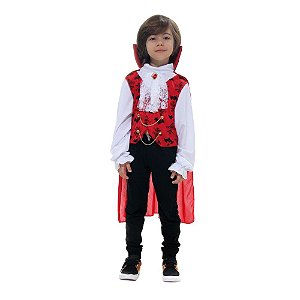 Fantasia Halloween Infantil - Drácula 4 a 7 anos - 1 Un