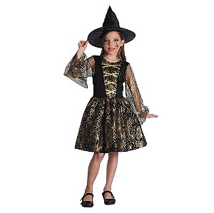 Fantasia Halloween Infantil - Bruxa da Lua G 10 a 12 Anos - 1 Un