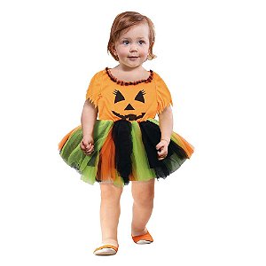 Fantasia Halloween Infantil - Abóbora 6 Meses a 2 Anos - 1 Un