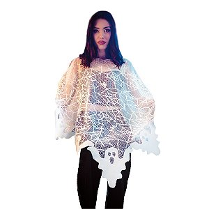 Fantasia Halloween Adulto - Poncho Fantasma - 1 Un