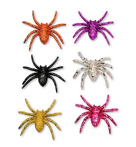 Aranha Halloween Diversos 7,5cm - 6 Un