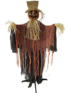Boneco Espantalho Halloween Com Som, Luz e Movimento 1,80 Metros - 1 Un