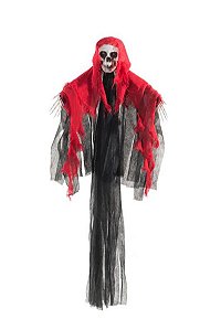 Caveira Fantasma Halloween Com Luz 95cm - 1 Un