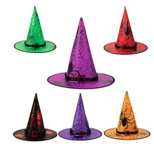 Chapéu de Bruxa Halloween Sortido 36cm - 1 Un