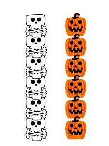 Enfeite Decorativo Caveira ou Abóbora Halloween Diversos 1,18 metros - 1 Un