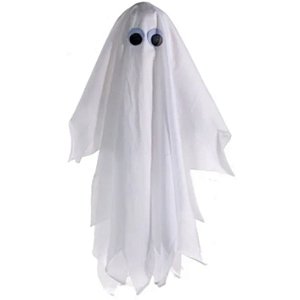 Enfeite Halloween Fantasminha Com Som e Movimento 50cm - 1 Un