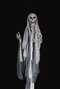 Esqueleto Halloween Caveira Com Som e Luz 1,80 Metros - 1 Un