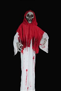 Esqueleto Sangue Halloween Com Som e Luz 1,80 Metros - 1 Un