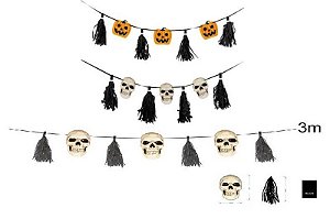 Enfeite Halloween Para Decoração Pompons 3,00 Metros 1 Un