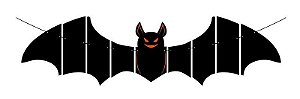 Faixa Halloween Morcego 1,50 Metros - 1 Un