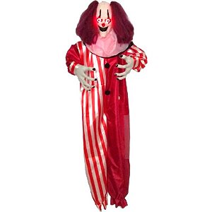 Palhaço Halloween com Som e Luz Led 1,30 Metros - 1 Un