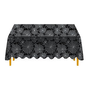 Toalha de Mesa Halloween Teia de Aranha 137x274cm - 1 Un