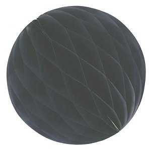 Enfeite de Papel Globo 21cm Preto - 1 Un