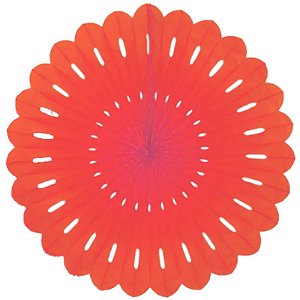 Enfeite de Papel Margarida Fiorata 63cm Vermelho - 1 Un