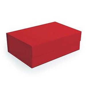 Caixa Rígida Dobrável Retangular com Ímã GG Vermelho Antigo - 5 Un