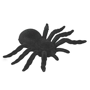 Aranha Decorativa Preta de Camurça P 7x10cm - 2 Un