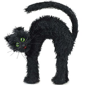 Gato Preto Para Decoração de Halloween 22cm - 1 Un