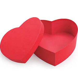 Caixa Rígida Coração Vermelho G 25,5x24,5x10cm - 1 Un