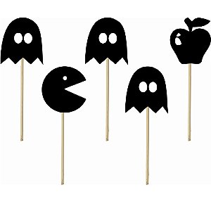 Palito Decorativo Pacman Halloween M - 5 Un