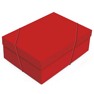 Caixa Retangular com Tampa Charming Red G 46x33x14cm - 10 Un