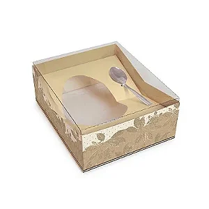 Caixa Meio Ovo de Colher Sabor 350g Ouro/Kraft - 12 Un