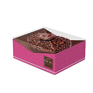 Caixa Meio Ovo de Colher Chocolatier 350g Rosa - 12 Un