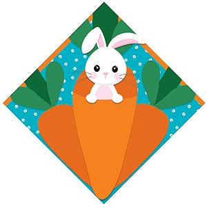 Express Para Ovo Estampado 39x39cm Carrot Azul - 25 Un