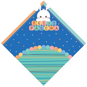 Express Para Ovo Estampado 32x32cm  Flakes Azul - 25 Un