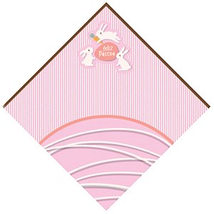 Express Para Ovo Estampado 18x18cm Jump Rosa - 25 Un
