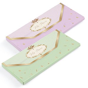 Doce Cartinha Para Barras de Chocolate Quinn Composê 18,5x8x1cm - 10 Un
