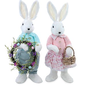 Coelho Decorativo de Tecido Sortido Pipoca Doce 63cm - 2 Un