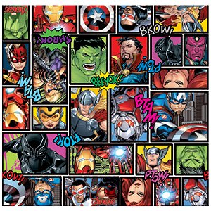 Folha Poli Licenciado 69x89cm Marvel HQ - 25 Un