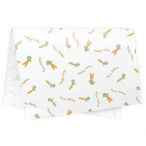 Folha de Papel Seda 49x69cm Cenourinha - 25 Un