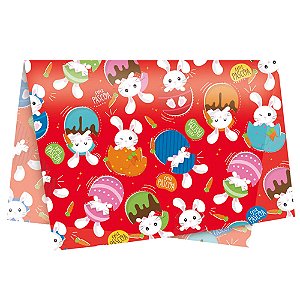 Folha de Papel Seda 44x69cm Surpresa de Páscoa Vermelho - 50 Un