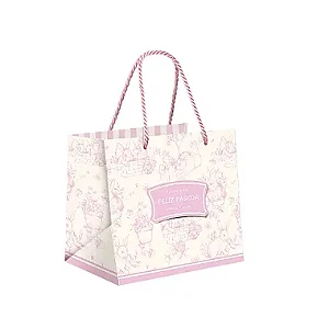 Sacola Premium Para Um Meio Ovo Clássico Francês Rosa M 30x26x14cm - 10 Un