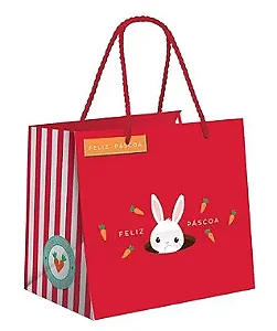 Sacola Premium Para Um Meio Ovo Alegria Na Toca M 30x26x14cm - 10 Un
