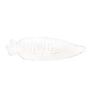 Petisqueira Decorativa Cenoura Incolor Glass 3,5x7,5x26cm - 1 Un