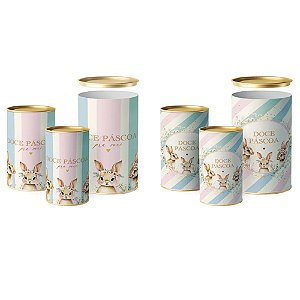 Lata Para Ovo Rígida 500g Páscoa Doce Composê 12,5x22cm - 12 Un