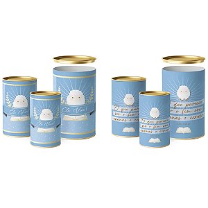 Lata Para Ovo Rígida 350g Páscoa Cordeirinho Composê 10x18cm - 12 Un