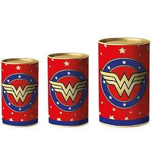 Lata Para Ovo 500g Páscoa Mulher Maravilha 22x12,5cm - 12 Un