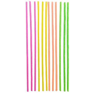 Vela Palito Gigante Neon Colorida - 24 Un