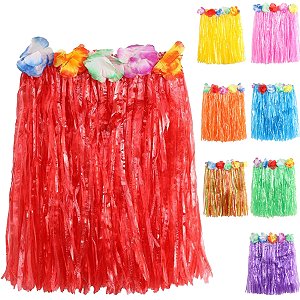 Saia Havaiana Carnaval 40cm Cores Diversas - 1 Un