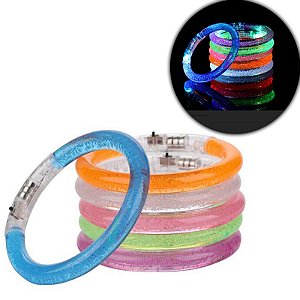 Pulseira Led Neon Pisca Cores Diversas - 1 Un