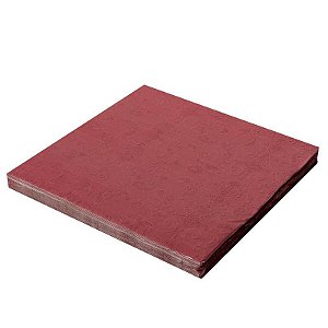 Guardanapo Folha Dupla Alto Relevo 32x32cm Vermelho - 20 Un