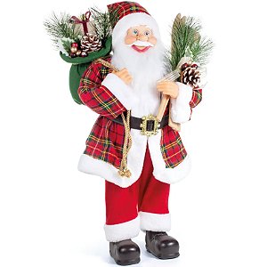 Boneco Papai Noel Decorativo em Pé com Esqui 60cm - 1 Un