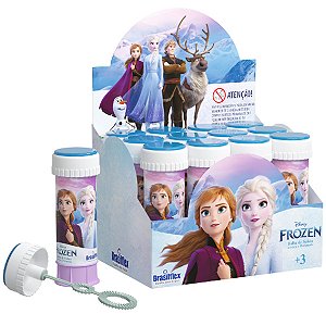 Lembrancinha Infantil - Bolhas de Sabão com Jogo Disney Princesa Frozen - 1 Tubo com 60ml